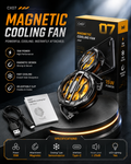 CX07 Magnetic Mobile Cooling Fan | RGB Gaming Phone Cooler | Semiconductor Cooling | Type-C Powered | Ultra-Quiet 7-Blade Fan for iPhone & Android
