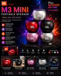 JBL Harman M3 Mini Portable Bluetooth Speaker – Deep Bass | Bluetooth 5.3 | Metal Body | 5 Hours Playtime | Compact Wireless Speaker