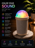 Portable Bluetooth Speaker with RGB LED Mood Light | Bluetooth 5.3 | Hi-Fi Stereo Sound | Type-C Fast Charging | TF Card Support | Wireless Mini Speaker