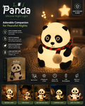 Cute Panda Silicone LED Night Light – USB Rechargeable Tap Control Bedside Lamp with 3 Brightness Levels for Kids & Baby Room